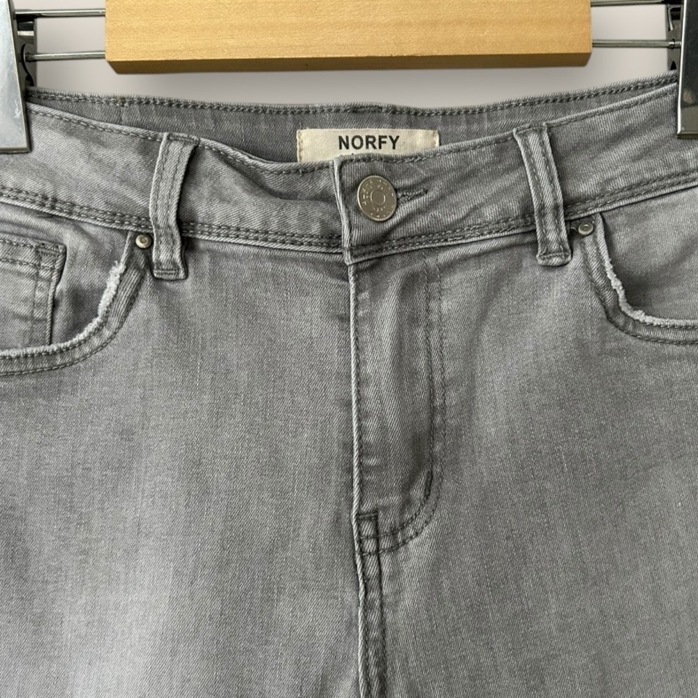 Norfy Grey Faded Jean Shorts - Picture 2 of 11